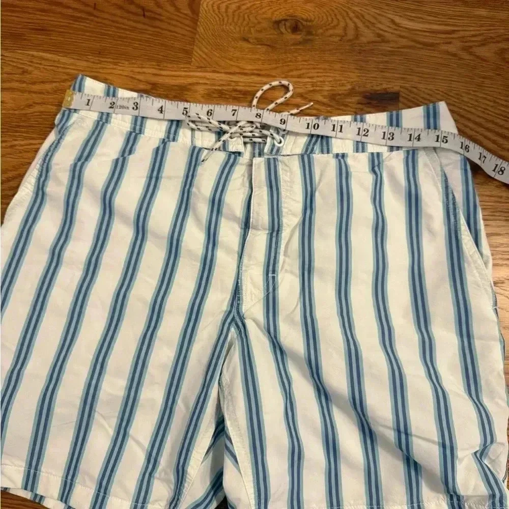 J.Crew JCrew Mens white blue stripe 7